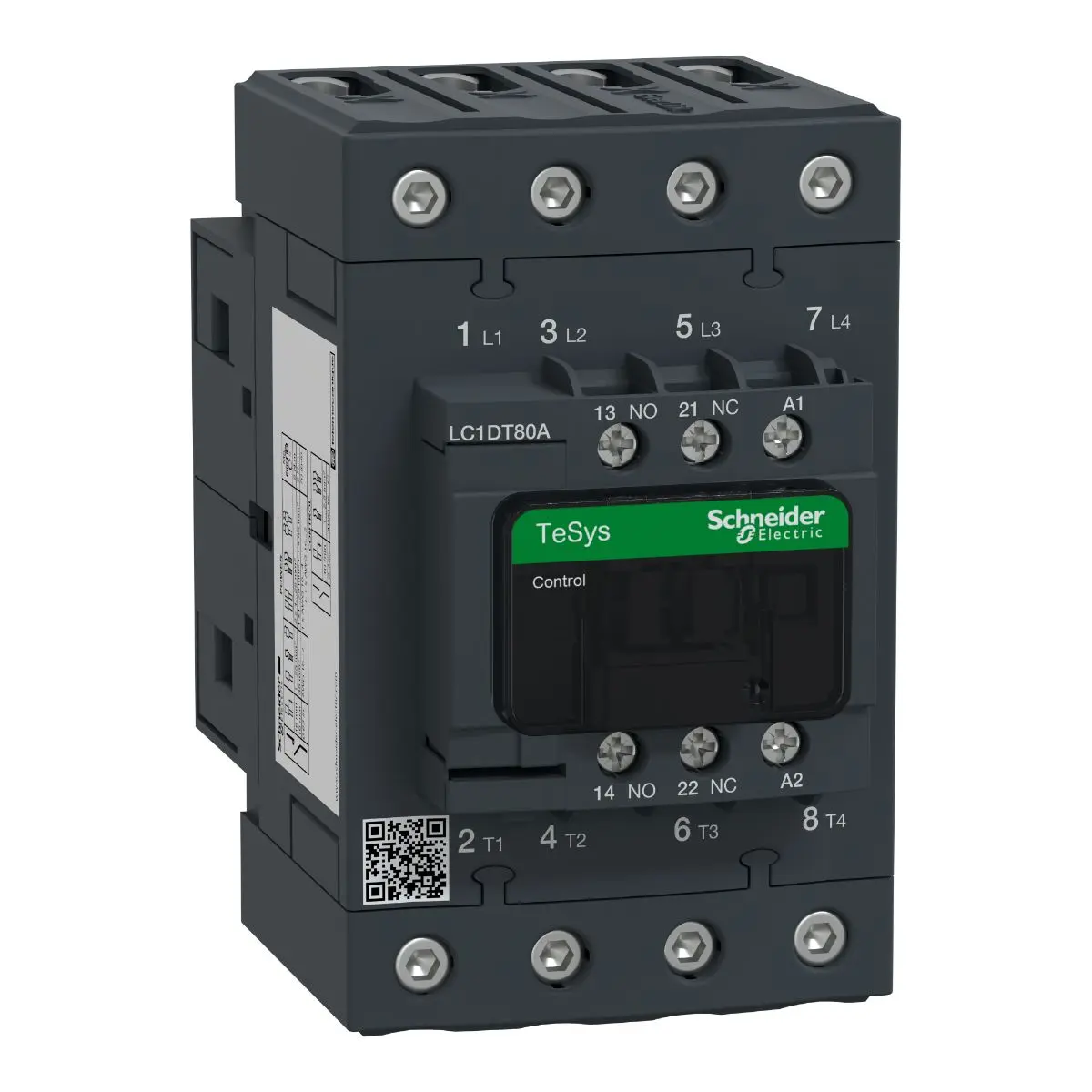 Produktfoto 1 von Schneider Electric TeSyS D Schütz 24V ac-Spule, 4-polig, 690V ac / 80 A 415V 10.2 W 4 Schließer Motorsteuerung,
