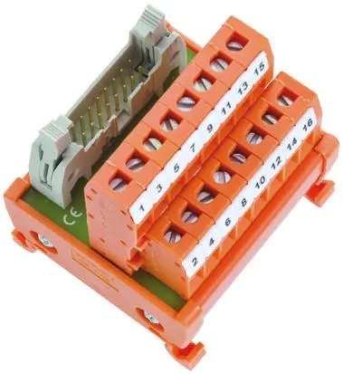 Produktfoto 1 von RS PRO Schnittstellenmodul Flachbandkabel, Stecker, 50-polig, 125 V ac/dc, DIN-Hutschiene 1A