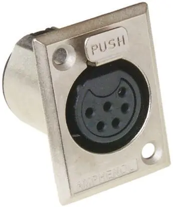 Produktfoto 1 von Amphenol PCD US Gerade 6-polig Panel Buchse Silber Silber XLR-Steckverbinder, 133V