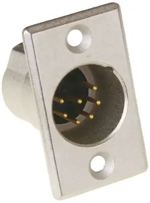 Produktfoto 1 von Amphenol Industrial Gerade 7-polig Panel Stecker Gold Silber XLR-Steckverbinder, 133V
