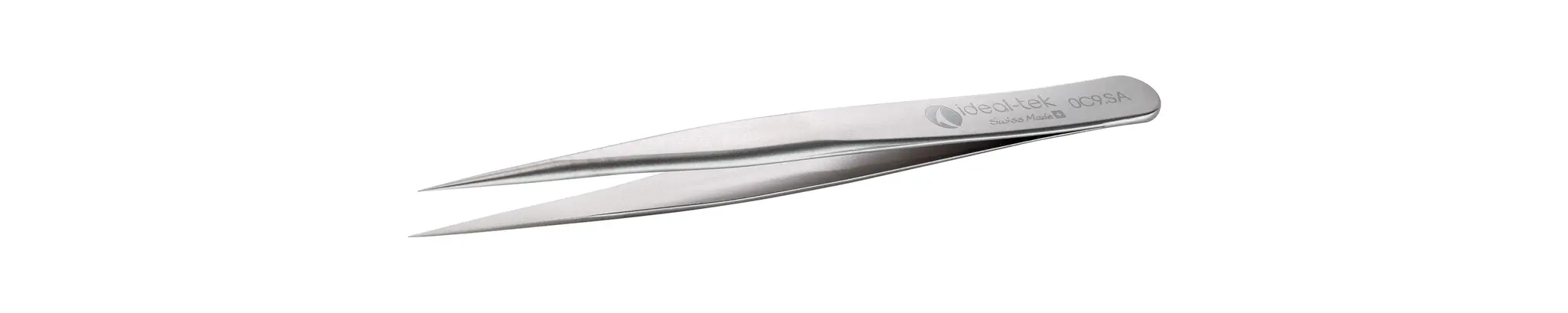 Produktfoto 1 von ideal-tek Edelstahl Pinzette, 90 mm, Spitze Flach Antimagnetisch
