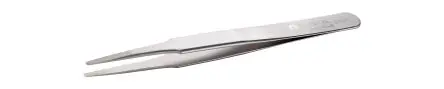Produktfoto 1 von ideal-tek Edelstahl Pinzette, 120mm, Spitze Flachrund Antimagnetisch 1-teilig