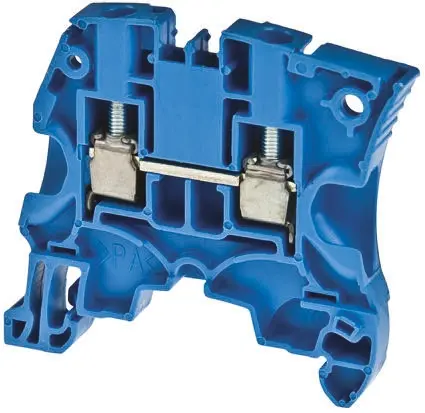 Produktfoto 1 von Entrelec ZS10 Anschlussklemmenblock für Durchkontaktierung 2 Blau, 4mm², 1000V ac Schraubbefestigung ATEX