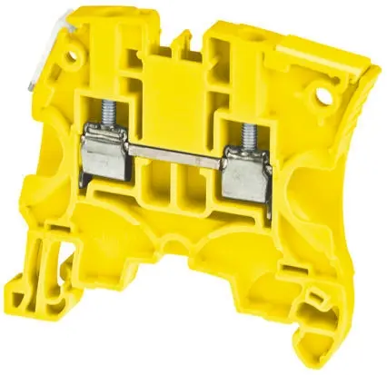 Produktfoto 1 von Entrelec ZS4 Anschlussklemmenblock für Durchkontaktierung 1 Gelb, 4mm², 1000V ac Schraubbefestigung ATEX