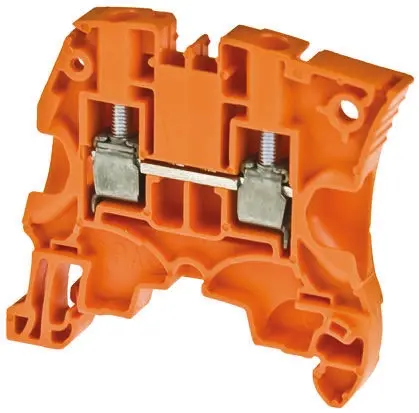 Produktfoto 1 von Entrelec ZS6 Anschlussklemmenblock für Durchkontaktierung 1 Orange, 6mm², 1000V ac Schraubbefestigung ATEX