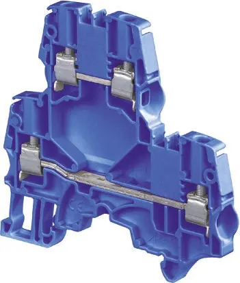Produktfoto 1 von Entrelec ZS4-D2 Doppelstock Reihenklemmen 2 Blau, 4 mm², 800 V ac Schraubbefestigung ATEX