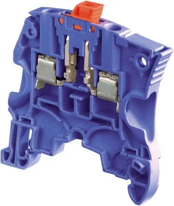Produktfoto 1 von Entrelec SNK Klemmlieste abtrennen 1 Blau, 4 mm², 400 V ac Schraubbefestigung