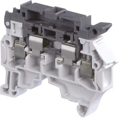 Produktfoto 1 von Entrelec SNK Reihenklemme mit Sicherungshalter 1 Grau, 4 mm², 250 V Schraubbefestigung Abgesichert