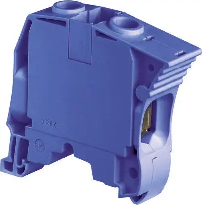 Produktfoto 1 von Entrelec ZS35 Anschlussklemmenblock für Durchkontaktierung 2 Blau, 35mm², 1000V ac Schraubbefestigung ATEX