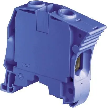 Produktfoto 1 von Entrelec ZS35 Anschlussklemmenblock für Durchkontaktierung 2 Blau, 35mm², 1000V ac Schraubbefestigung ATEX