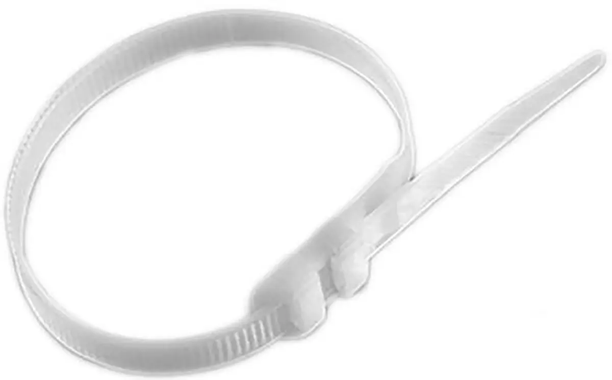 Produktfoto 1 von RS PRO Nylon 6.6 Kabelbinder Doppelverriegelung Natur 9 mm x 760 mm