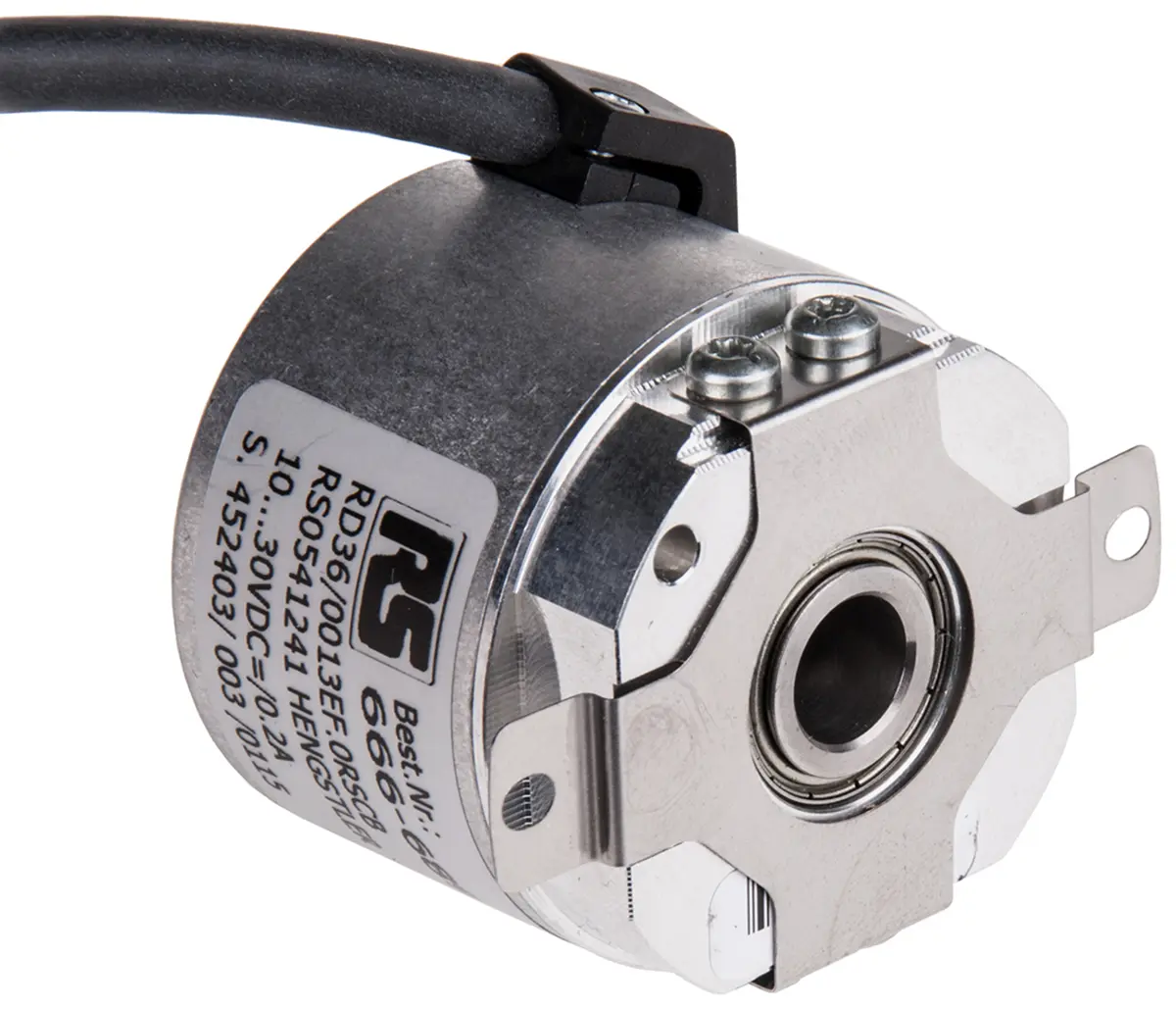Produktfoto 1 von Hengstler Absolutwertgeber, 2048 ppr Imulse/U 30 V dc, 7 V dc, mit 8 mm Durchgehende Hohlwelleschaft, Feder