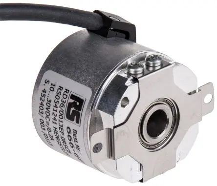 Produktfoto 1 von Hengstler Absolutwertgeber, 2048 Impulse/Umdrehung Imulse/U 30V dc, 7 V dc, mit 8 mm Durchgehende Hohlwelleschaft, Feder