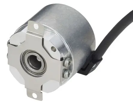 Hengstler Absolutwertgeber, 2048 Impulse/Umdrehung Imulse/U 30V dc, 7 V dc, mit 8 mm Durchgehende Hohlwelleschaft, Feder