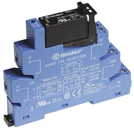 Produktfoto 1 von Finder 38 Series Interface Relais 24V dc, 1-poliger Schließer DIN-Schienen 12 → 275V ac