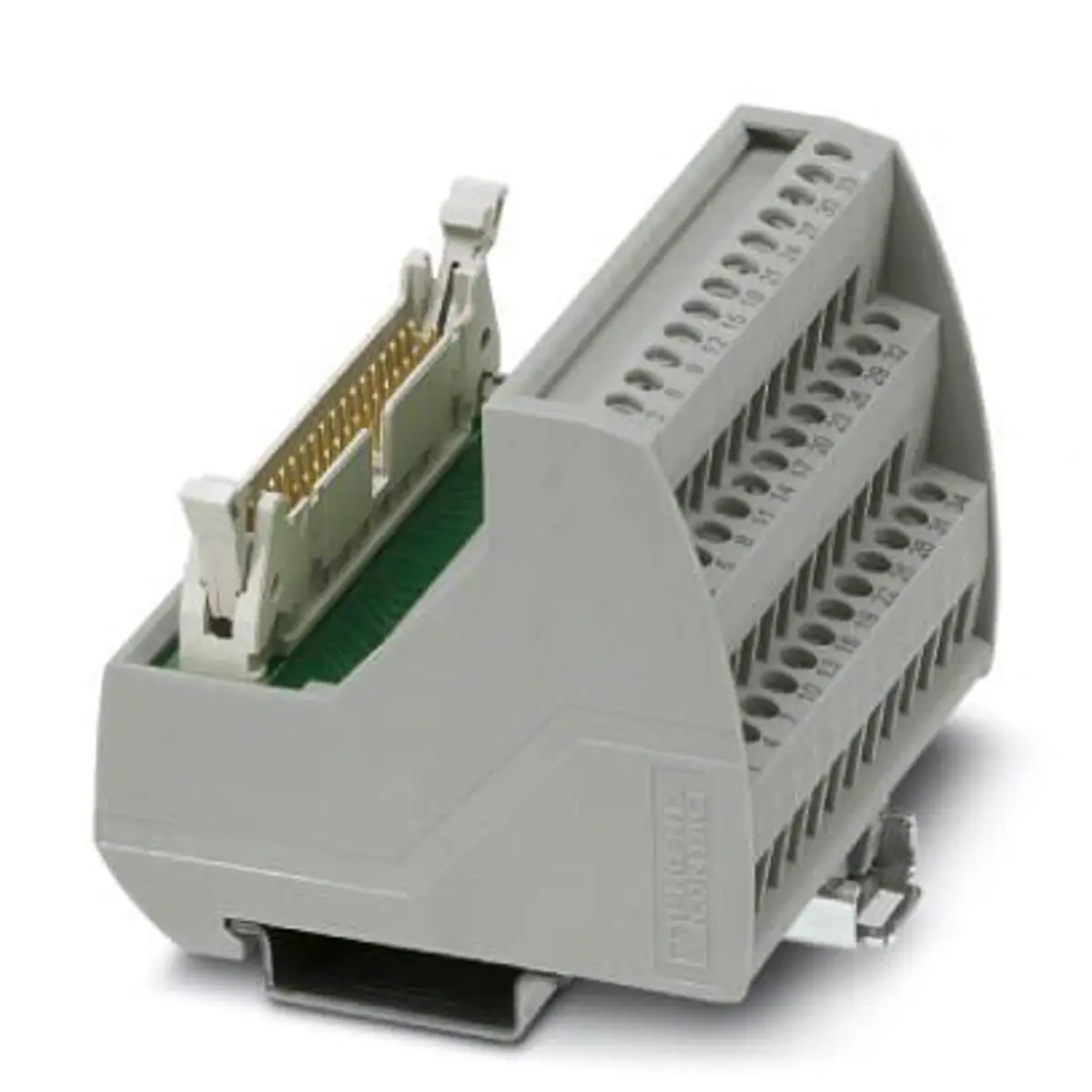 Produktfoto 1 von Phoenix Contact Schnittstellenmodul Flachbandkabel, Stecker, 34-polig, 60 V ac/dc, DIN-Hutschiene 1A