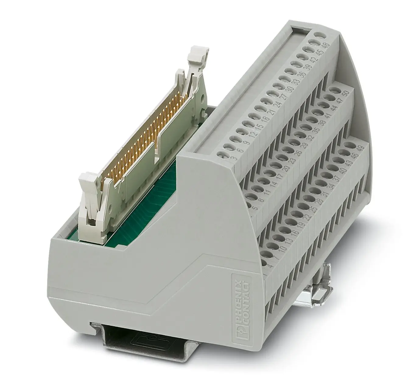 Phoenix Contact Schnittstellenmodul Flachbandkabel, Buchse, 50-polig, 60 V ac/dc, DIN-Hutschiene 1A