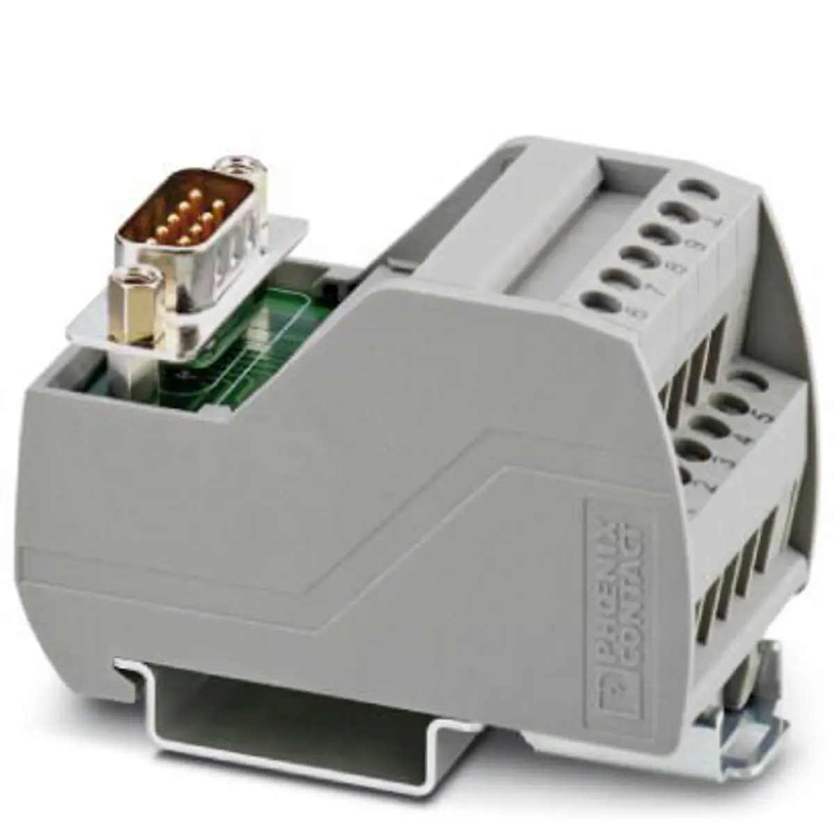 Phoenix Contact VIP-2/SC/D 9SUB/M Schnittstellenmodul D-SUB, Stecker, 9-polig, 60 V dc, DIN-Hutschiene 2A