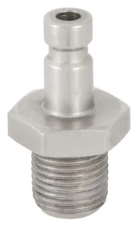Produktfoto 1 von RS PRO Pneumatische Schnellsteckkupplung, Messing 1/8 in Stecker, G, Einzelabschaltung