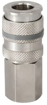Produktfoto 1 von RS PRO Pneumatische Schnellsteckkupplung, Messing, Stahl 3/8 in Buchse, G, Einzelabschaltung