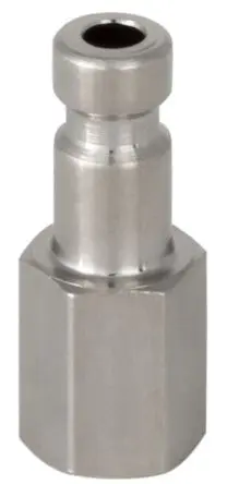 Produktfoto 1 von RS PRO Pneumatische Schnellsteckkupplung, Messing 1/8 in Buchse, G, Einzel-Absperrung (eine Seite mit Ventil)