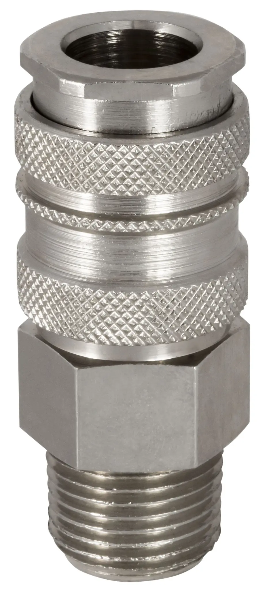 Produktfoto 1 von RS PRO Pneumatische Schnellsteckkupplung Messing, Stahl Stecker, G, Einzelabschaltung