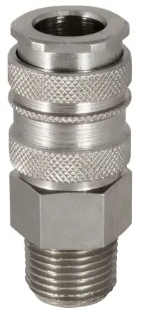 Produktfoto 1 von RS PRO Pneumatische Schnellsteckkupplung, Messing, Stahl 3/4 in Stecker, G, Einzelabschaltung