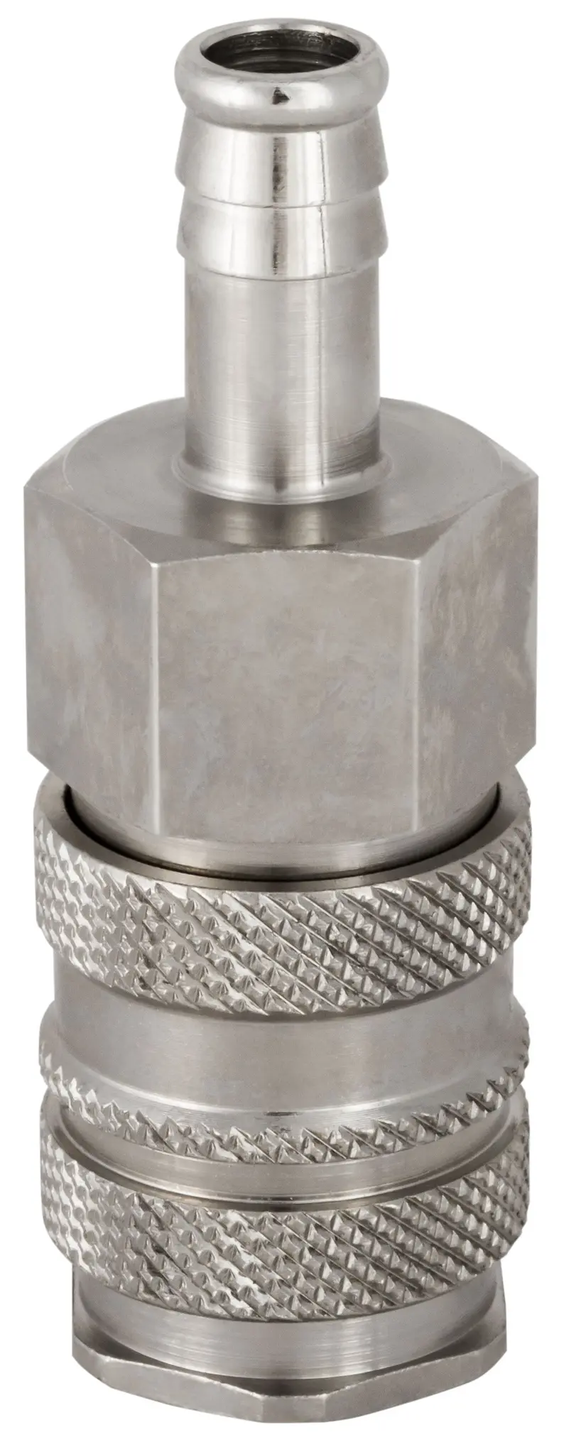 Produktfoto 1 von RS PRO Pneumatische Schnellsteckkupplung Messing, Stahl Stecker, Buchse, Einzel-Absperrung (eine Seite mit Ventil), 13mm