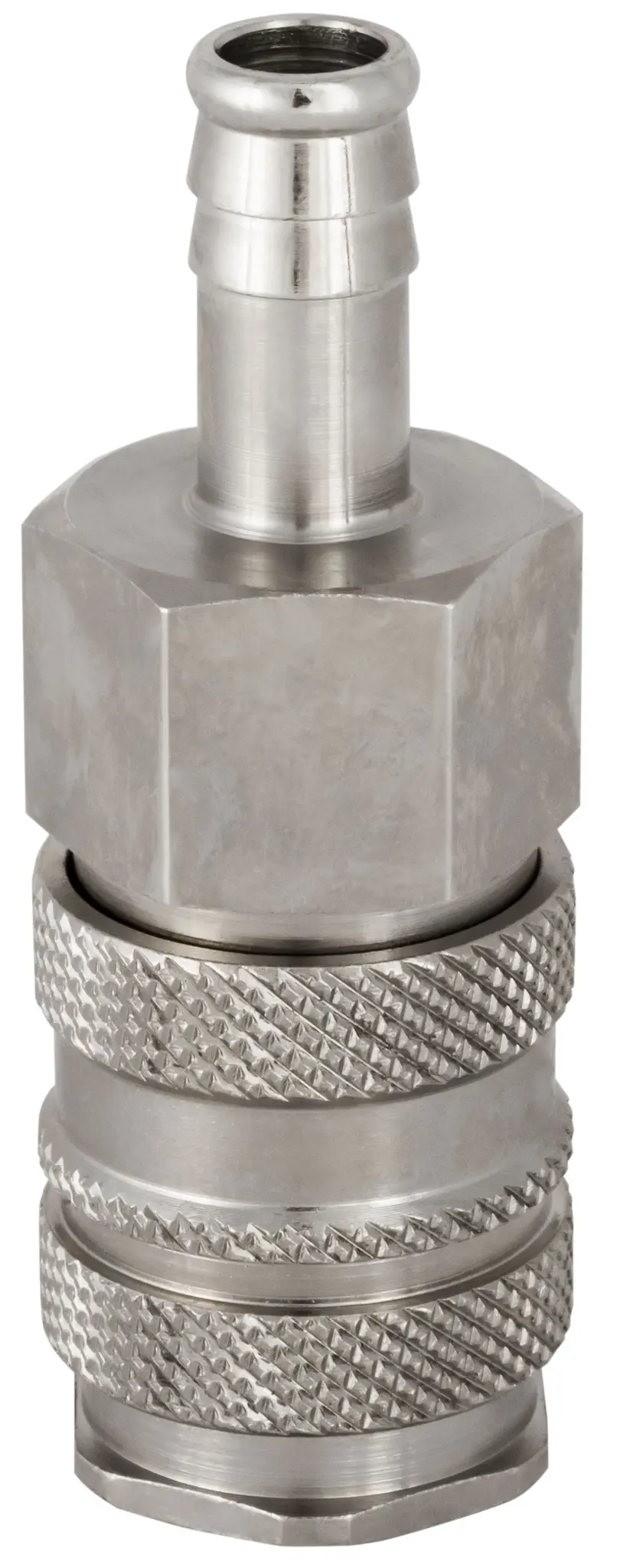 Produktfoto 1 von RS PRO Pneumatische Schnellsteckkupplung Stahl, Messing Stecker, Buchse, Einzelabschaltung, 19mm