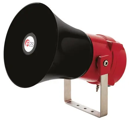 Produktfoto 1 von e2s BExS120 Elektronischer Signalgeber IP67 24 V dc 32-Ton 123dB Rot, Ø 220 mm