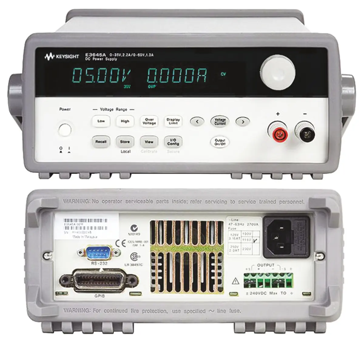 Keysight Technologies E3645A Digital Labornetzgerät 80W, 0 → 60V / 1.1A
