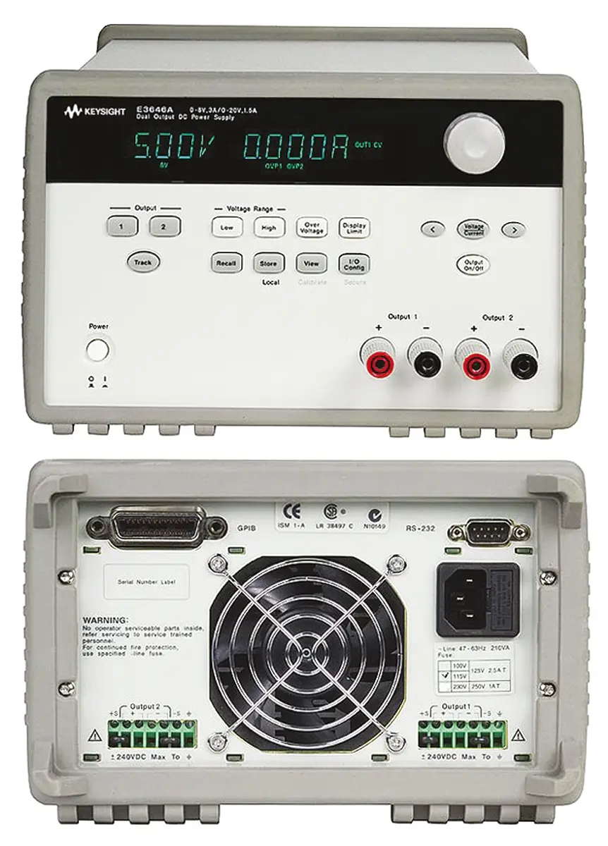 Produktfoto 1 von Keysight Technologies E3646A 2-Kanal Digital Labornetzgerät 60W, 0 → 20V / 1.5A