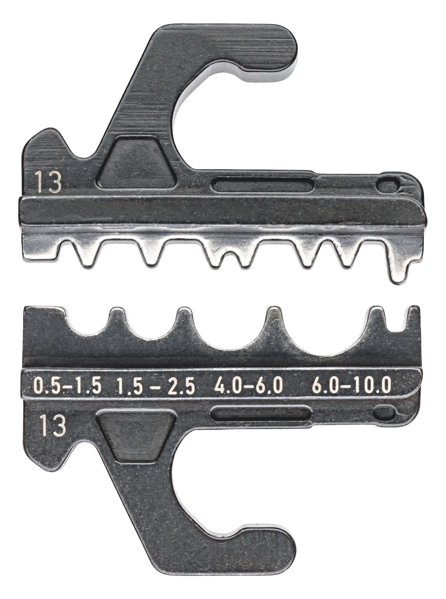 Produktfoto 1 von Knipex 97 Crimp-Matrizensatz Schwarz, 4 Ports, Crimpmatrize