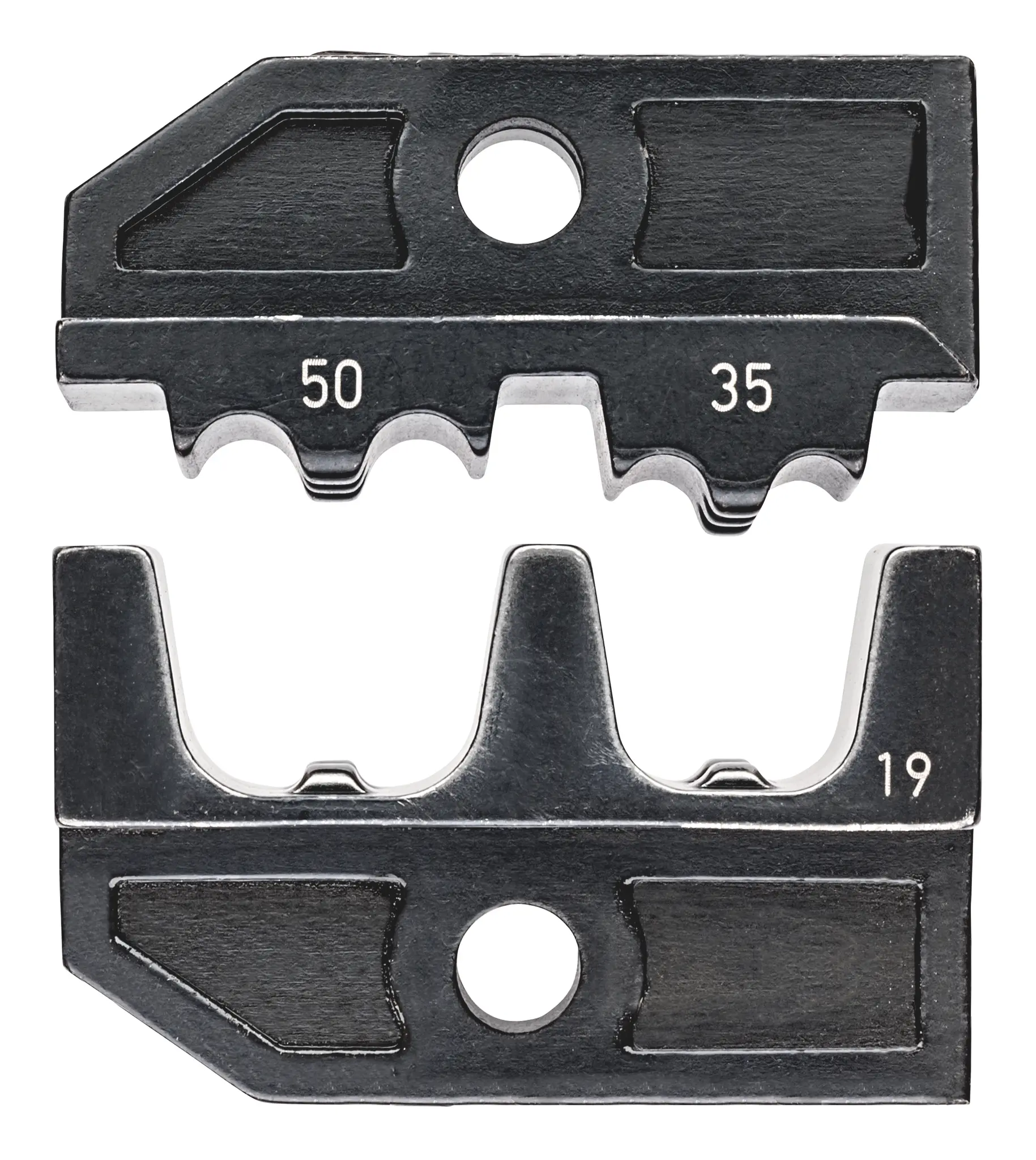 Produktfoto 1 von Knipex 97 Crimp-Matrizensatz Schwarz, 2 Ports, Crimpmatrize