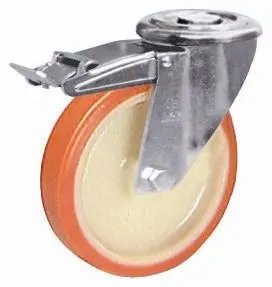 Produktfoto 1 von LAG Drehbar Rolle, Rad ø 100 mm, 120 kg, Ges H. 128 mm, Rad B. 30 mm