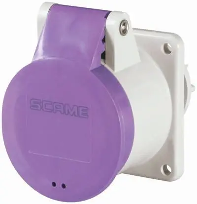 Produktfoto 1 von Scame IEC309 Leistungssteckverbinder Violett, 25V 3P / 16A IP44, IP54