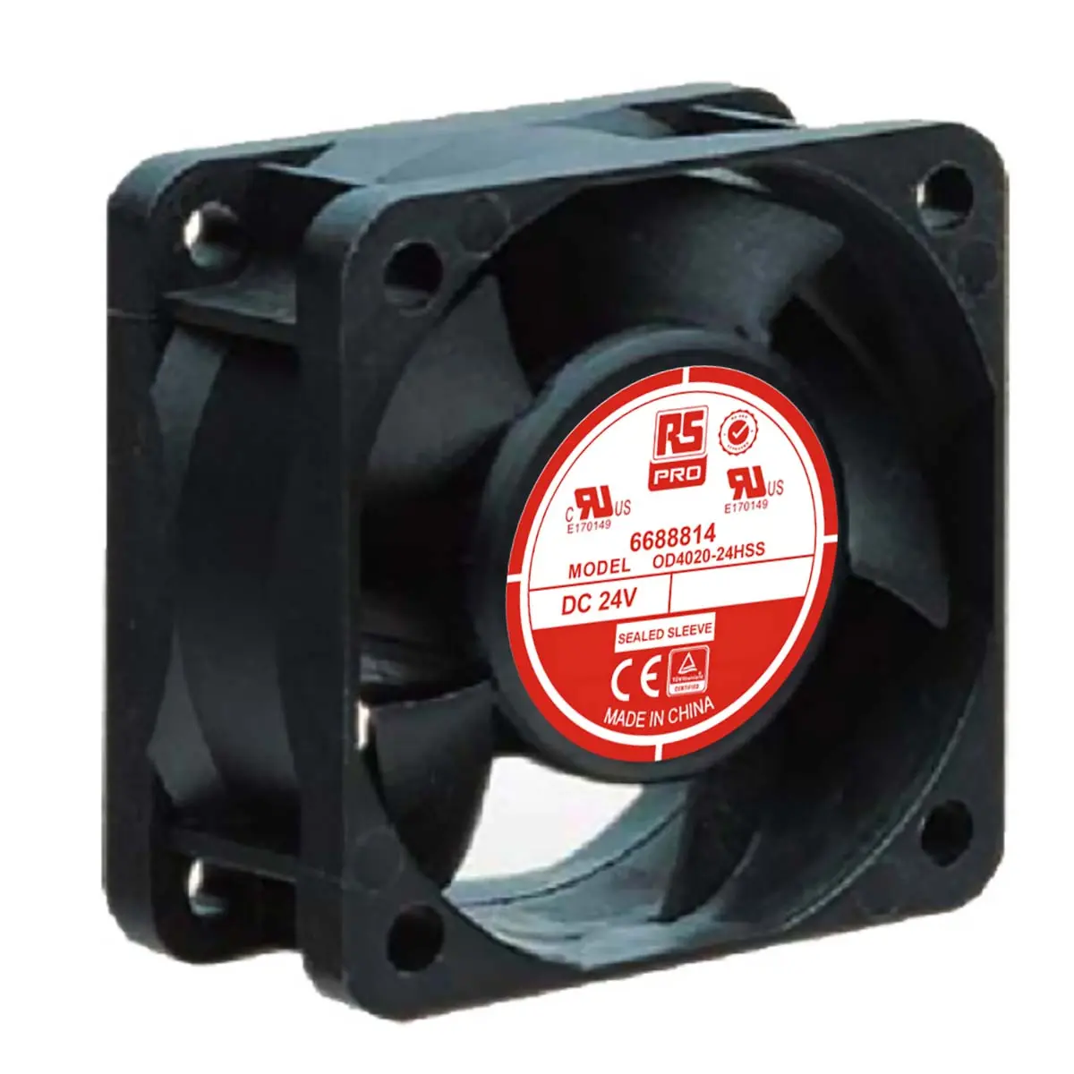 Produktfoto 1 von RS PRO DC-Axiallüfter, Gleitlager, 24 V dc / 1.7W, 40 x 40 x 20mm, 7800U/min, 15.3m³/h