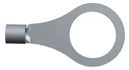 Produktfoto 1 von TE Connectivity Budget Ringkabelschuh, Unisoliert 26 AWG, 22 AWG max.AWG, aussen ø 6.35 mm, innen ø 4.34 mm, M4