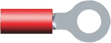 Produktfoto 1 von TE Connectivity PIDG Ringkabelschuh, Isoliert 22 AWG, Nylon, Rot, 16 AWG max.AWG, aussen ø 8.74 mm, innen ø 5 mm, M5