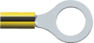 Produktfoto 1 von TE Connectivity PIDG Ringkabelschuh, Isoliert 16 AWG, Nylon, Gelb, Schwarz, 14 AWG max.AWG, aussen ø 0.75 mm, innen ø