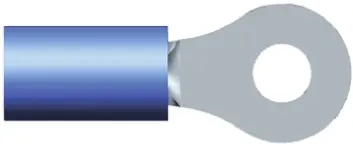 Produktfoto 1 von TE Connectivity PIDG Ringkabelschuh, Isoliert 16 AWG, Nylon, Blau, 14 AWG max.AWG, aussen ø 7.54 mm, innen ø 3.68 mm,