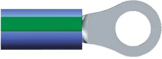 TE Connectivity PIDG Ringkabelschuh, Isoliert 14 AWG, Nylon, Grün, Blau, 14 AWG max.AWG, aussen ø 7.92 mm, innen ø 5 mm,