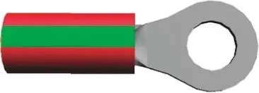 Produktfoto 1 von TE Connectivity PIDG Ringkabelschuh, Isoliert 22 AWG, Nylon, Rot, 16 AWG max.AWG, aussen ø 7.92 mm, innen ø 4.34 mm, M4