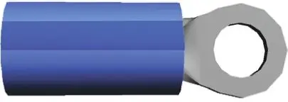 Produktfoto 1 von TE Connectivity PIDG Ringkabelschuh, Isoliert 16 AWG, Nylon, Blau, 14 AWG max.AWG, aussen ø 0.25 mm, innen ø 0.145 mm,