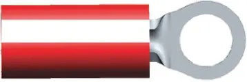 Produktfoto 1 von TE Connectivity PIDG Ringkabelschuh, Isoliert 26 AWG, Nylon, Rot, Weiß, 16 AWG max.AWG, aussen ø 5.54 mm, innen ø 3.68