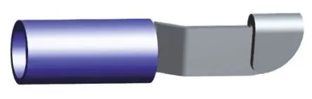 Produktfoto 1 von TE Connectivity 32448 Kabelspleißverbinder, Messertrennung, Blau Isoliert, Ø 3.56 mm Zinn, Ges.L 22.3mm, 14 AWG max.