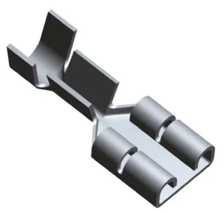 Produktfoto 1 von TE Connectivity FASTON .250 Flachsteckhülse, Schwarz, Unisoliert, 6.35 x 0.81 mm, Buchse, 17 AWG min, 13 AWG