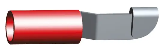 Produktfoto 1 von TE Connectivity 32446 Spleißverbinder, Messertrennung, Rot Isoliert, Ø 3.56 mm Zinn, Ges.L 22.3 mm, 16 AWG max.