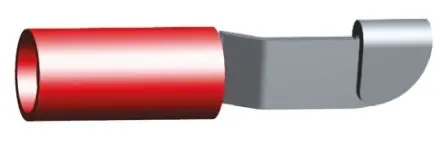 Produktfoto 1 von TE Connectivity 32446 Spleißverbinder, Messertrennung, Rot Isoliert, Ø 3.56 mm Zinn, Ges.L 22.3mm, 16 AWG max.