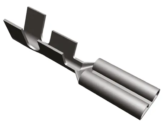 Produktfoto 1 von TE Connectivity FASTON .110 Flachsteckhülse, Silber, Unisoliert, 2.79 x 0.51 mm, Buchse, 22 AWG min, 18 AWG